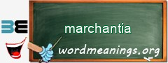 WordMeaning blackboard for marchantia